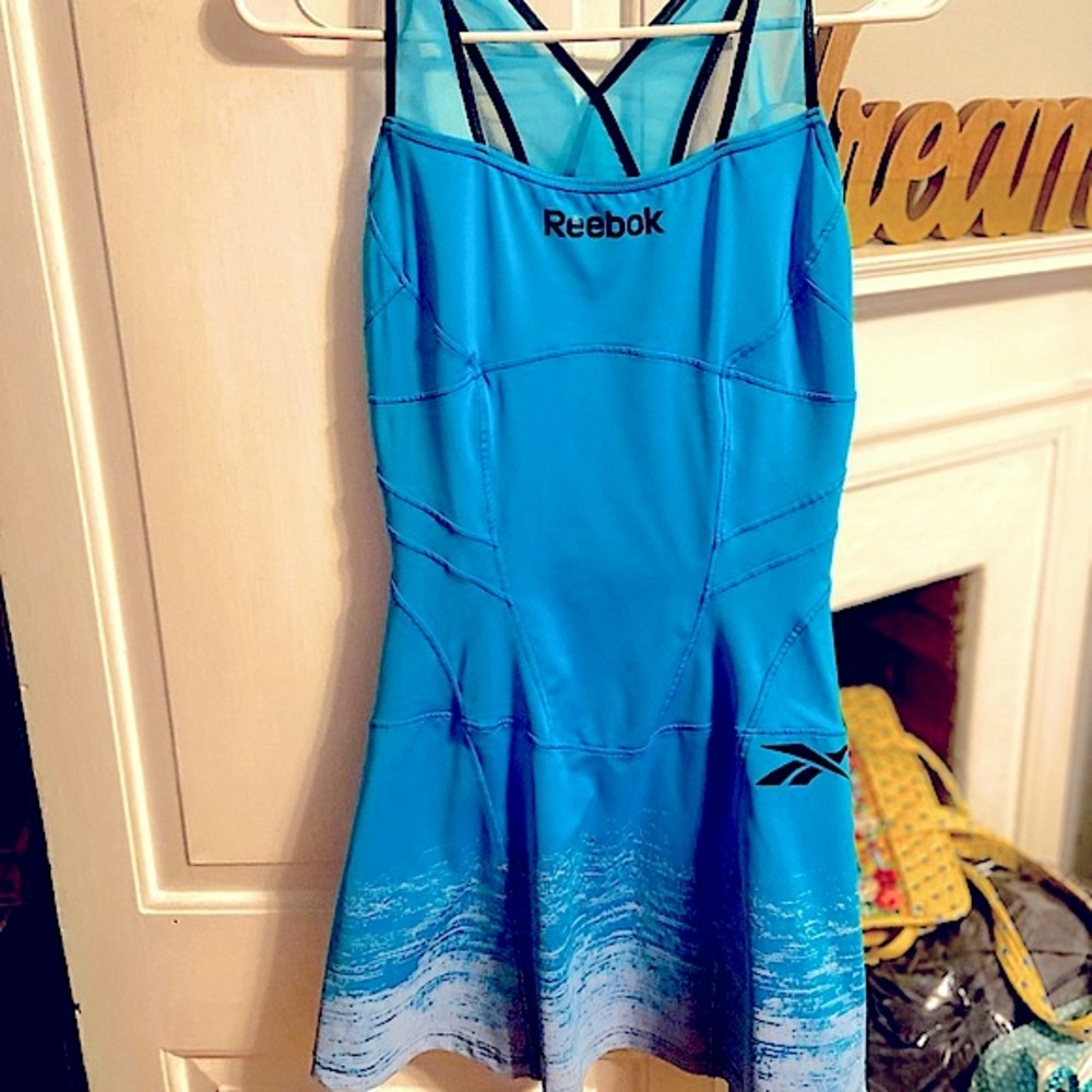 Women’s Reebok Tennis / Athletic Dress- Teal Blue. Racerback. MEDIUM.